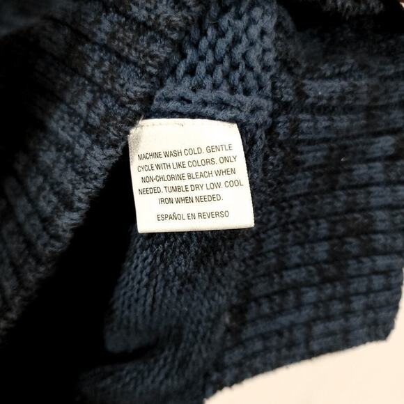 Style and Co Sweater Size Large Blue Teal Cable Knit Used  - Picture 10 of 10